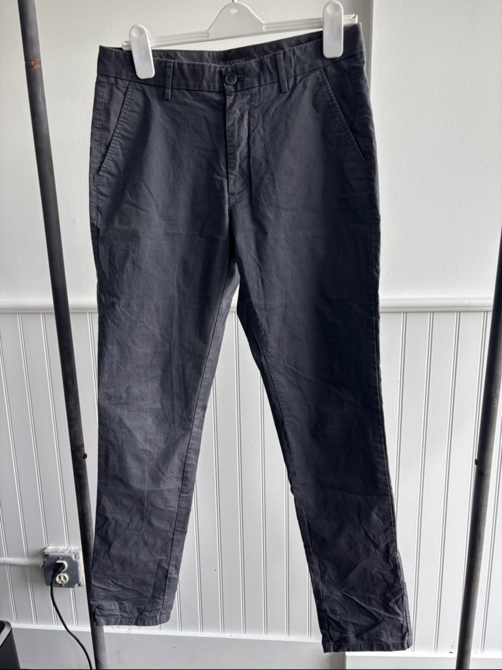Slate & Stone Black Straight-Leg Chinos #202